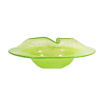 Zielona patera na owoce ze szkła artystycznego