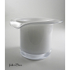 Biały szklany wazon - mleczny