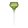 Szklana szpilka na piku - Świecznik zielony