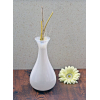 Szklany wazon na kwiaty Ecru / biały