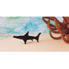 Szklany czarny rekin - figurka