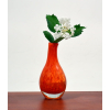 Szklany wazon na jeden kwiat - pomarańczowy
