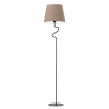 Piękna minimalistyczna lampa stojąca z abażurem beżowym
