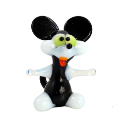 Szklana myszka - czarna figurka