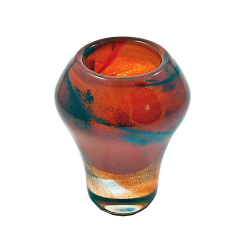 Artystyczny szklany wazon-świecznik