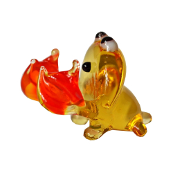 Szklany żółty krab - Elegancka figurka