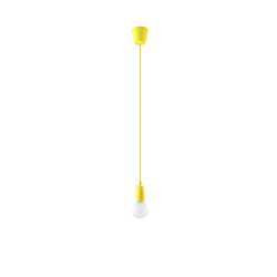 Lampa wisząca z regulowanym przewodem Diego żółta