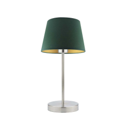 Lampka nocna na stolik w kolorze zieleni butelkowej