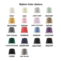 Abażury do lampki nocnej Bergen - różne kolory