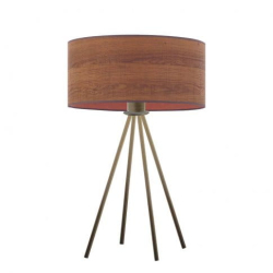Lampa stołowa z abażurem drewniana eko