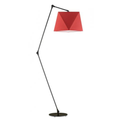 Designerska lampa stojąca do salonu i sypialni - 18 kolorów - czerwona