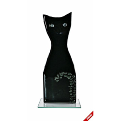 Duży czarny kot - figurka dekoracyjna