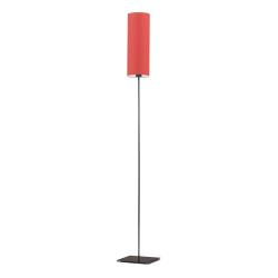 Czerwona lampa podłogowa tuba rura cylinder