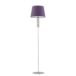Lampa stojąca Glamour Hampton - fioletowa srebrna