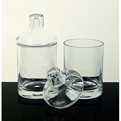 Szklany pojemnik - Cukierniczka szklana z pokrywką