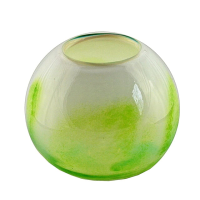 Wazon kula szklana biało-zielony