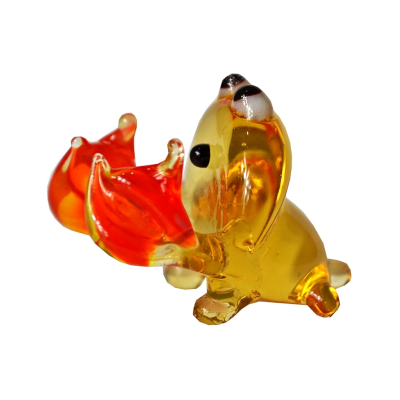 Szklany żółty krab - Elegancka figurka