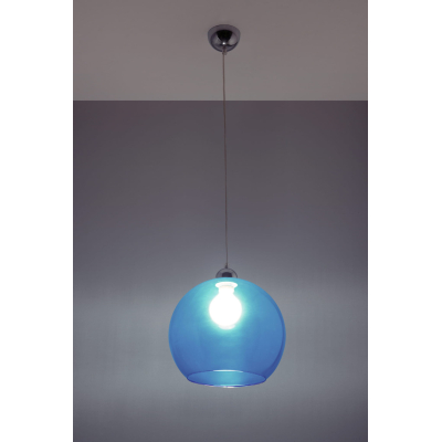 Elegancka lampa wisząca Kula 30 cm - niebieska Ball