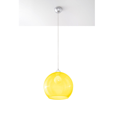 Elegancka lampa wisząca Kula 30 cm - żółta Ball