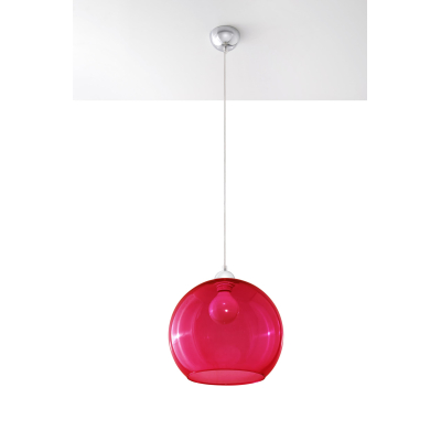 Elegancka lampa wisząca Kula 30 cm - czerwona Ball