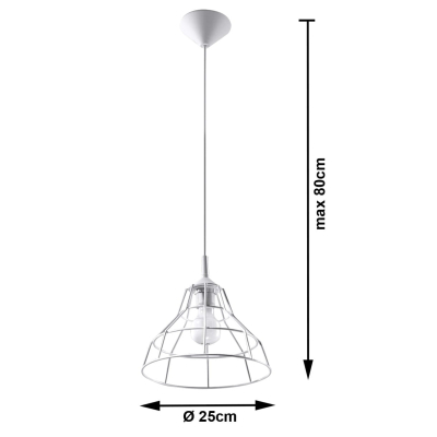 Lampa wisząca loftowa LED Anata biała