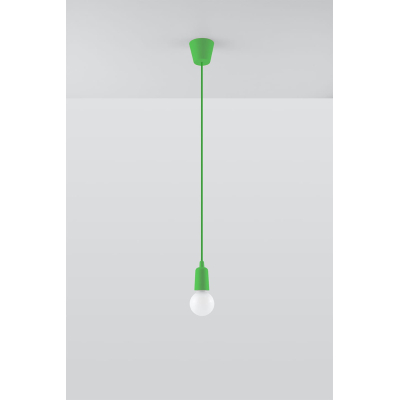 Lampa wisząca z regulowanym przewodem Diego zielona
