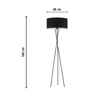 Lampa stojąca na statywie - 18 kolorów - czarna
