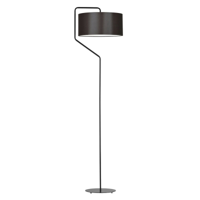 Designerska lampa podłogowa do salonu biura - czarna