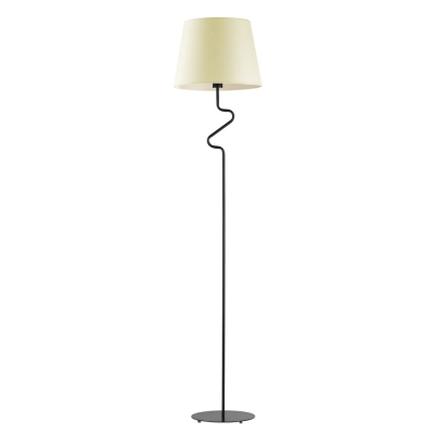 Piękna minimalistyczna lampa stojąca z abażurem ecru