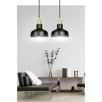 Lampy wiszące do salonu nowoczesne czarne metalowe