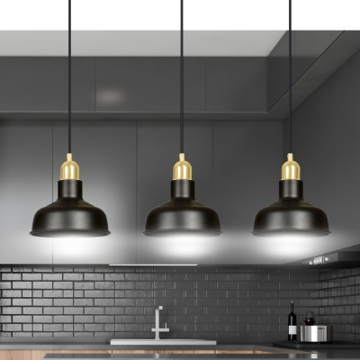 Designerska lampa wisząca czarna do kuchni