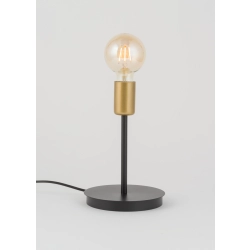 Lampa metalowa stołowa czarna - Metalowe lampki nocne