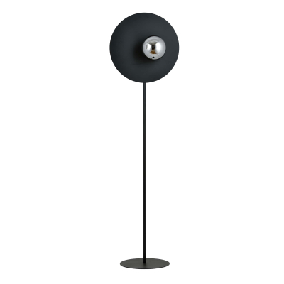 Czarna lampa podłogowa minimalistyczna