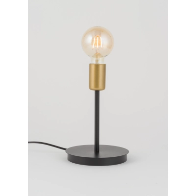Lampa metalowa stołowa czarna - Metalowe lampki nocne