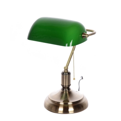 zielona lampka biurkowa